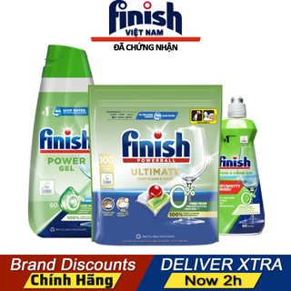  Viên Gel rửa chén bát hữu cơ sinh học Finish Eco 0% dành cho máy rửa chén bát - Finish chính hãng 