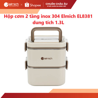  Hộp cơm 2 tầng inox 304 Elmich EL8381 dung tích 1.3L 