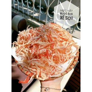 300Gram Khô Mực Xé Sợi Hấp Nước Cốt Dừa - Mực Hấp Nước Dừa