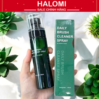 Dung dịch xịt giặt cọ khô Halomi daily brush by DuyVu's corner nước làm sạch cọ nhanh chóng 100ml