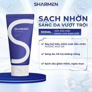 Sữa rửa mặt Sharmen dành cho nam giới sạch dầu nhờn, giảm mụn thâm, dưỡng ẩm, dưỡng trắng