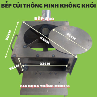 (Hàng loại 1)  Bếp Củi Thông Minh Không Khói -Không Đen Nồi, Tiết Kiệm Củi- Bếp Thép Cacbon Dày Dặn