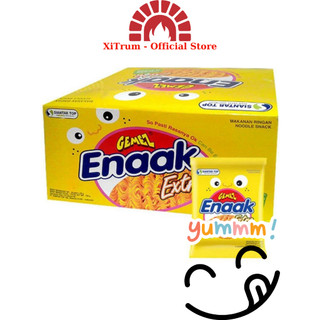  Snack mì trẻ em Enaak Indonesia vị gà truyền thống thùng 24 gói x 30 gram Mì Vàng Enaak Gemez Extra 