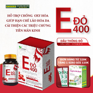 Vitamin E đỏ 400mg Danipharm (30 viên), chống lão hóa, ổn định nội tiết cho phụ nữ
