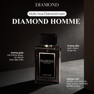 Nước Hoa Nam Diamond Homme Hương Thơm Nam Tính Sang Trọng 45ml Hasaki Sản Phẩm Chính Hãng