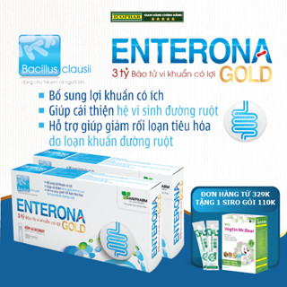 MEN VI SINH LỢI KHUẨN ENTERONA GOLD - GIẢM RỐI LOẠN TIÊU HÓA - BỔ SUNG KẼM & LỢI KHUẨN - CẢI THIỆN HỆ VI SINH ĐƯỜNG RUỘT