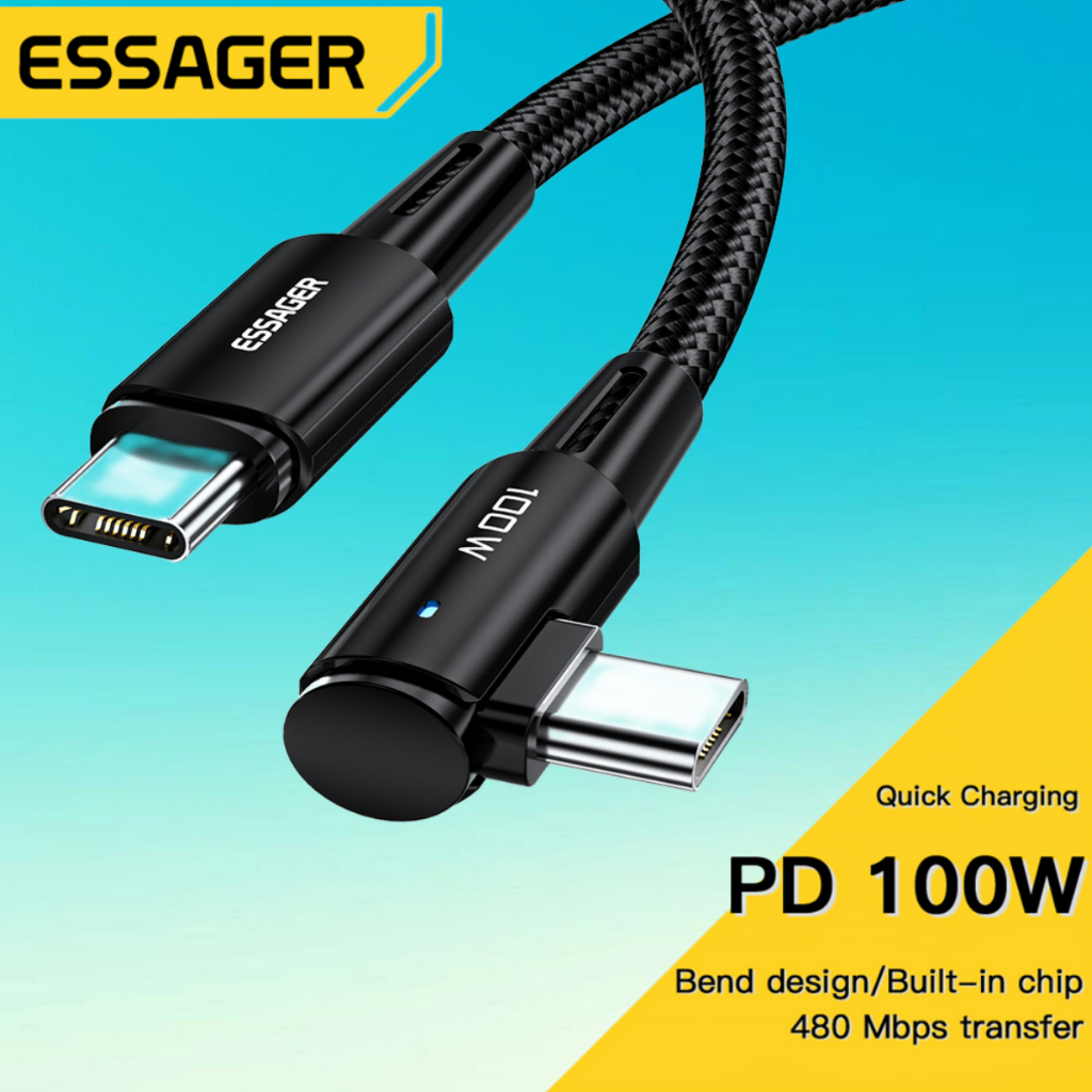 Essager Cáp sạc nhanh 60W Loại C đến Loại C Cáp sạc nhanh USB C sang USB C QC4.0 PD30W cho Xiaomi 10