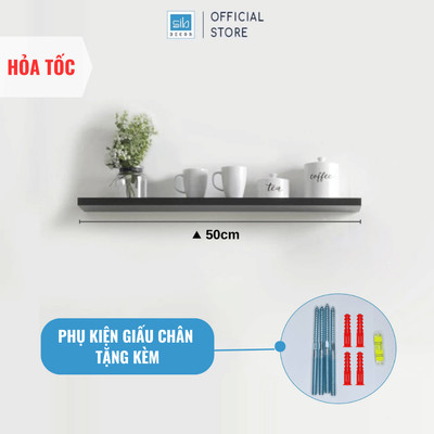 [Mua 2 giảm 15%] Kệ Thanh Ngang Dài 50cm Rộng 15cm, Gỗ Dày 17mm SIB Decor, Dễ Dàng Lắp Đặt KT001