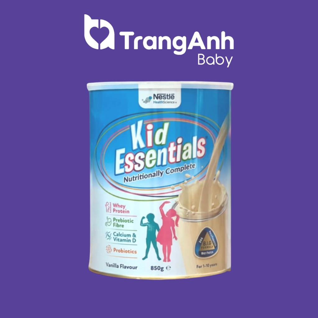 Sữa tăng chiều cao, tăng cân Kid Essentials Úc 850g cho bé