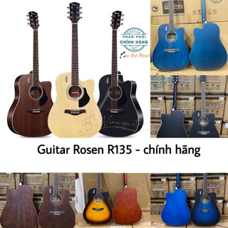 Đàn Guitar Acoustic Rosen R135 CHÍNH HÃNG Gỗ Thịt Bản 2023-2024 - ( có thể lắp thêm EQ)