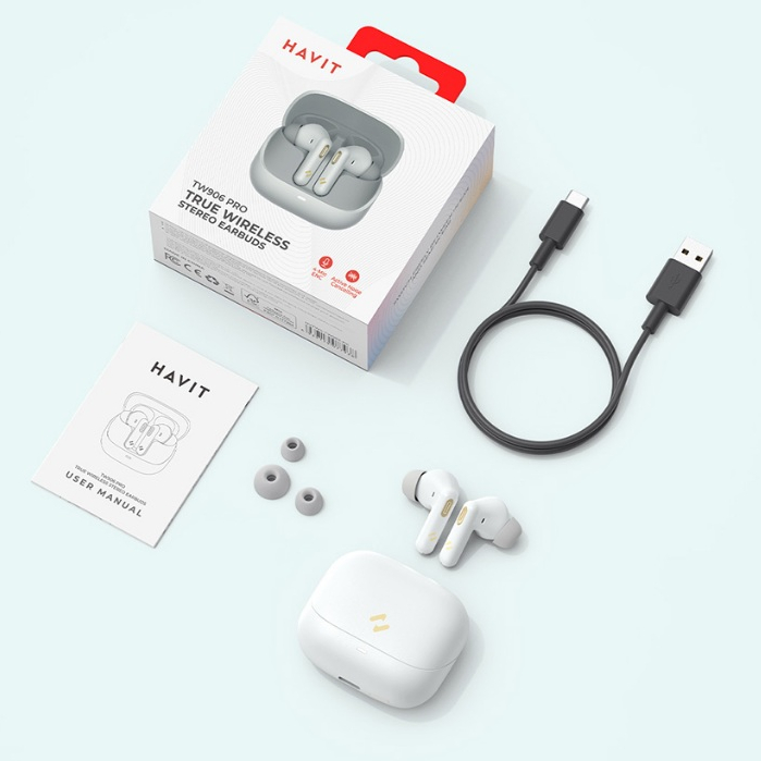 Tai Nghe Không Dây Havit TW906 Pro ANC ENC Low Latency Bluetooth 5.4 | BigBuy360 - bigbuy360.vn