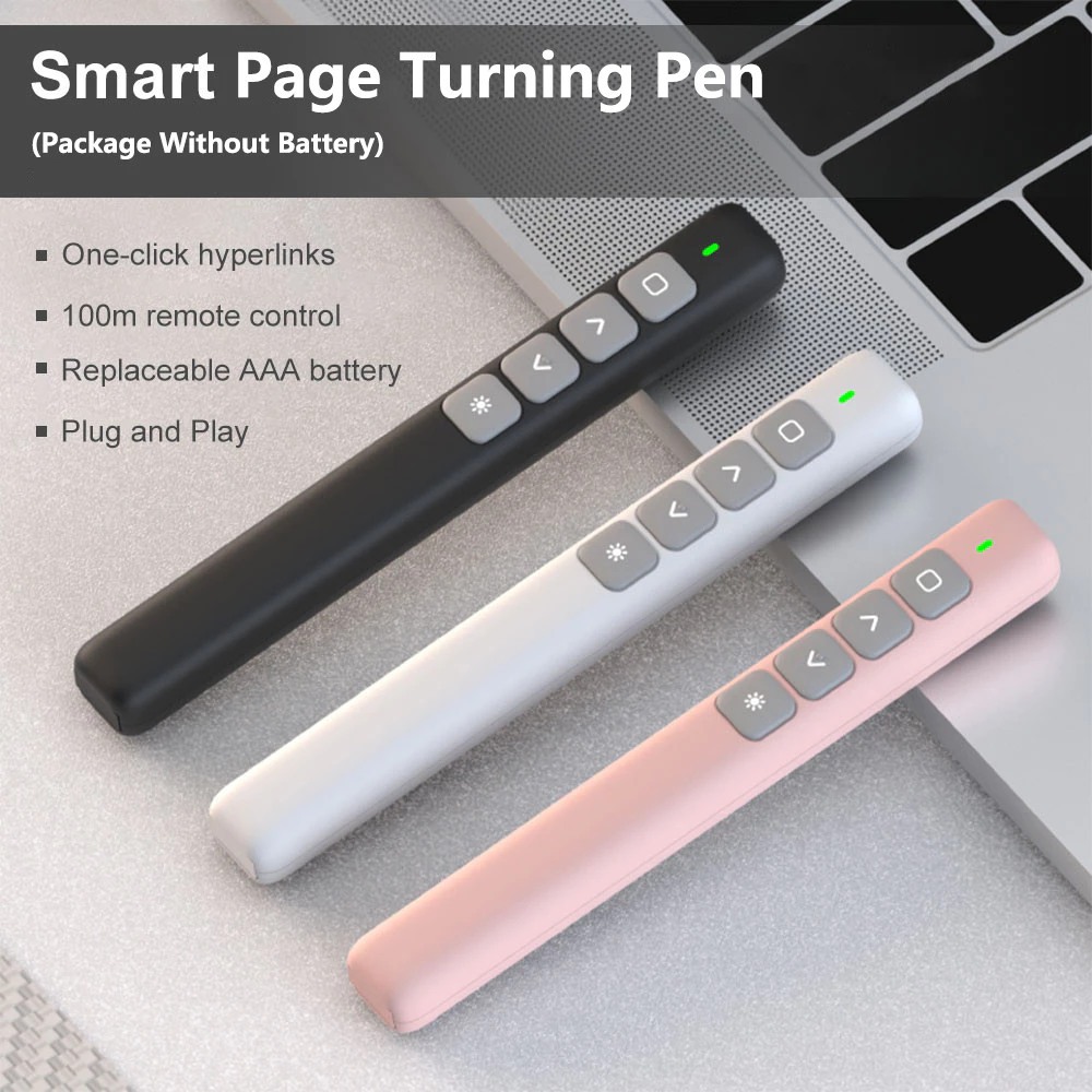 2.4ghz PPT Trình bày không dây Powerpoint Pen USB Điều khiển từ xa Bút lật cho văn phòng Giảng dạy PPT Người trình bày