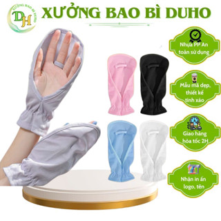 2 Cặp Găng Tay Chống Nắng Ice Silk Bao Tay Hở Ngón Thoáng Khí Không Trơn Trượt.Bao Tay Xỏ Ngón#