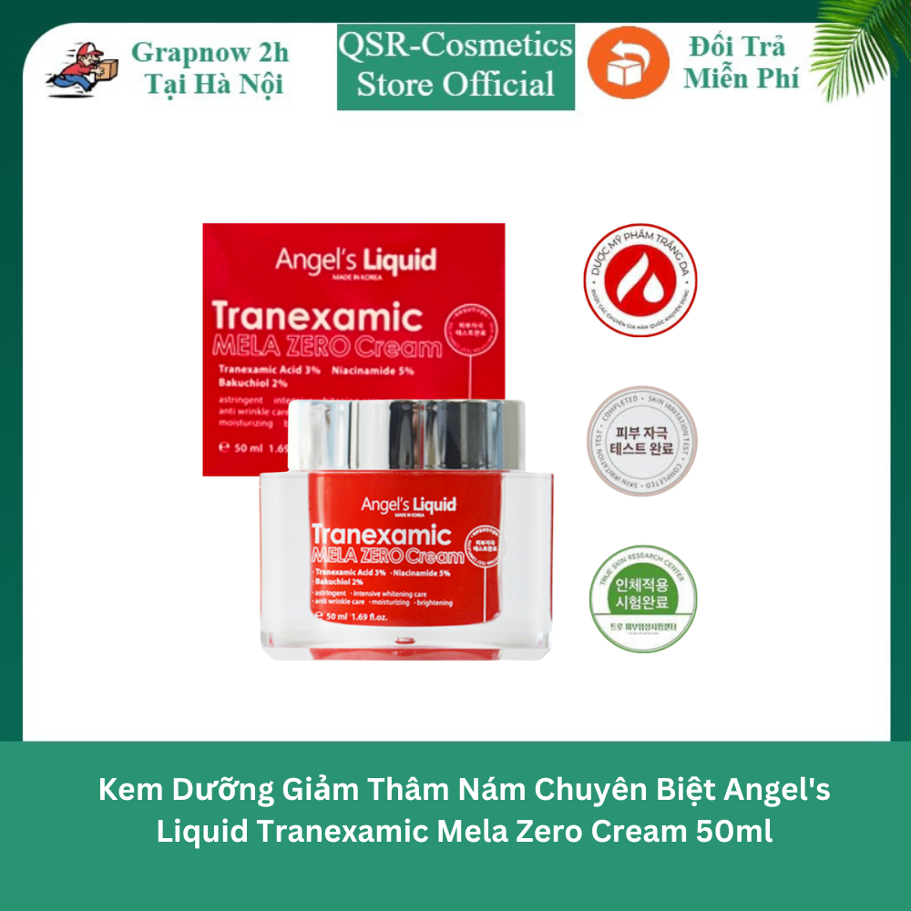 ( Chính Hãng) Kem Dưỡng Giảm Thâm Nám Chuyên Biệt Angel's Liquid Tranexamic Mela Zero Cream 50ml