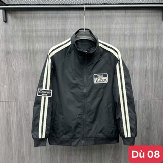 Áo khoác dù nam màu đen trắng 3 sọc chất liệu dù gió 2 lớp cao cấp dáng form bóng chày bomber đẹp ADOSHOP S6 mẫu mới