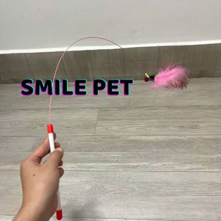 [MẪU MỚI VỀ] Đồ Chơi Cần Câu Dây Thép Trêu Mèo Có Lông Vũ