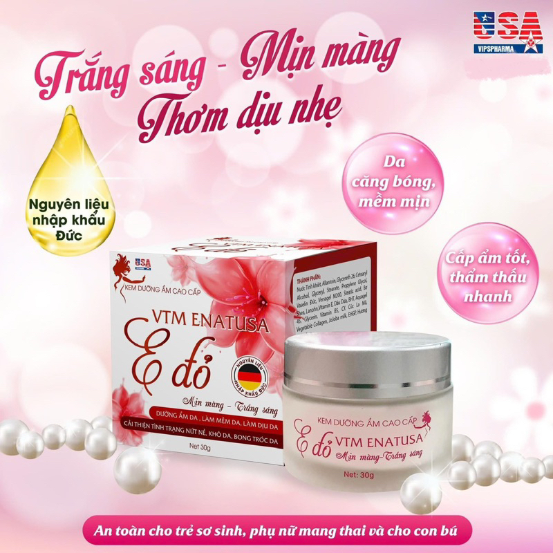 Kem dưỡng ẩm da cao cấp VTM ENATUSA USAVIP - Giúp da trắng sáng, mịn màng, giảm nứt nẻ, khô da, bong
