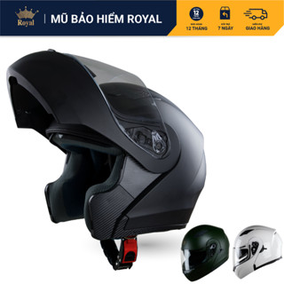 Mũ Bảo Hiểm Full Face Lật Cằm Royal M179 Cao Cấp, Mũ Bảo Hiểm Lật Hàm Đi Phượt Chính Hãng