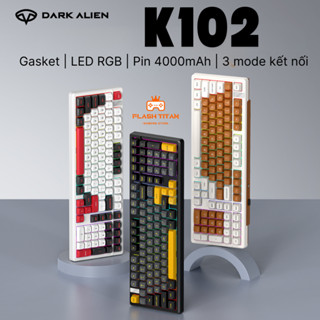 Bàn phím cơ không dây Dark Alien K102 - Hỗ trợ hotswap - 3 mode kết nối - LED RGB mạch xuôi