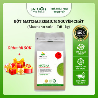   NPP chính thức Satoen  Matcha premium 1kg. Bột matcha premium Satoen vụ xuân matcha xuân 
