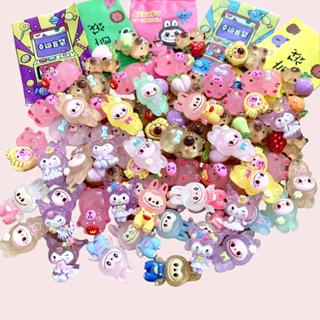 [MUA SÉT 50 TẶNG 10] túi mù dạ quang labubu capybara Blind Bag, Túi mù động vật phát sáng labubu capybara charm sáng