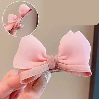 Set 2 kẹp tóc nơ vải cho bé gái điệu đà