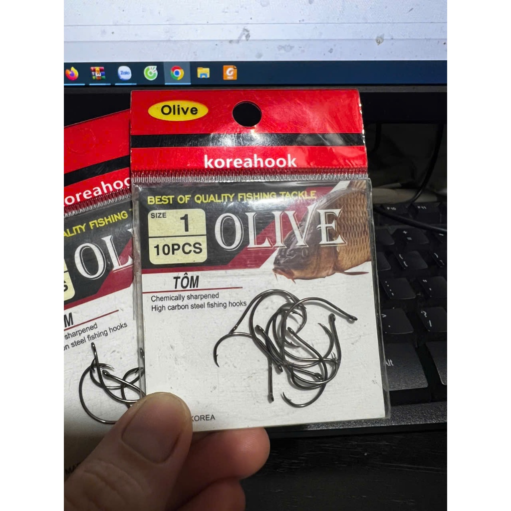 Lưỡi câu tôm Olive Korea