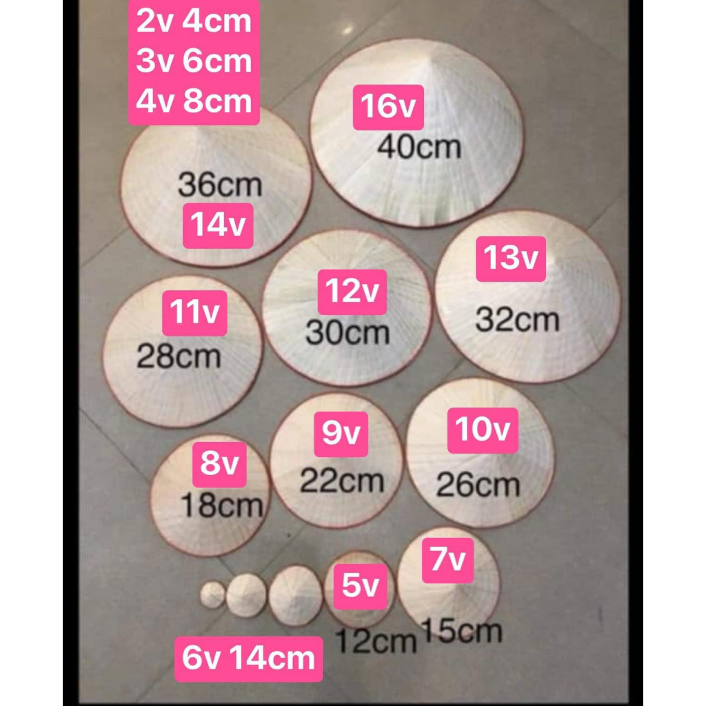 Nón lá bé - nón lá trang trí - nón lá decor , dây nón lá