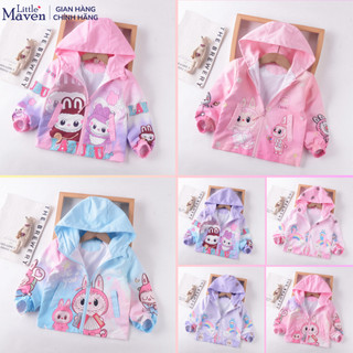  BST Áo khoác gió cho bé gái họa tiết Labubu Kuromi đáng yêu từ 2-7 tuổi P4 - Little Maven Chính Hãng 