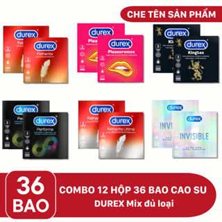   HOT DEAL  Combo 12 Hộp Bao Cao Su Durex  36 Bao  Tùy Chọn - Ưu Đãi Đặc Biệt! 