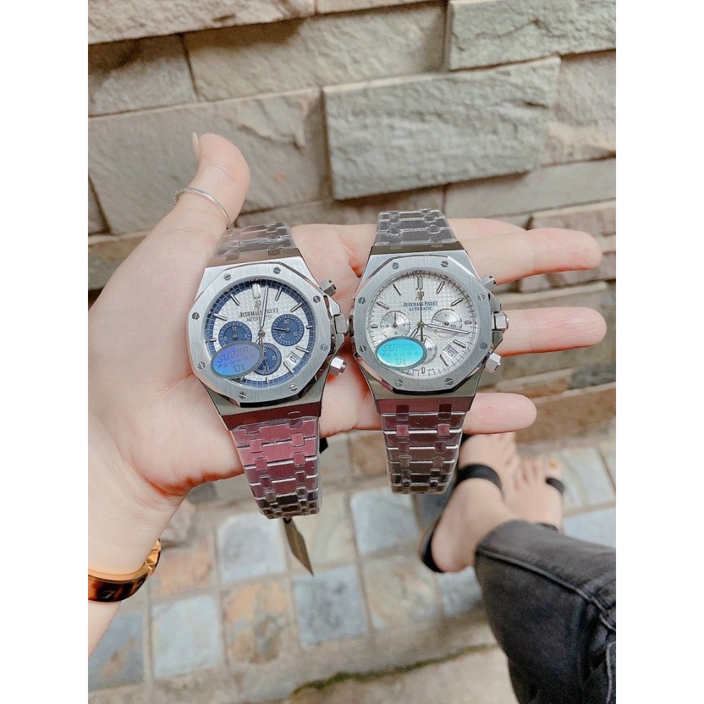 [Full Box] - đồng hồ nam Audemars Piguet Royal Oak 41mm swissquartz, bấm giờ chronograph - dây thép 