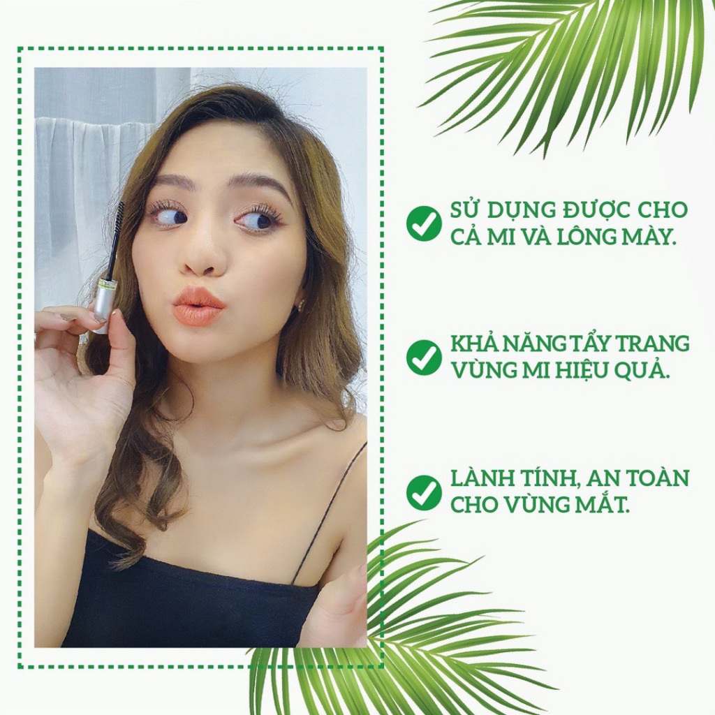 Serum Dưỡng Dài Mi Milaganics Dầu Dừa, Argan & Olive 5ml - Hasaki - Hàng Chính Hãng