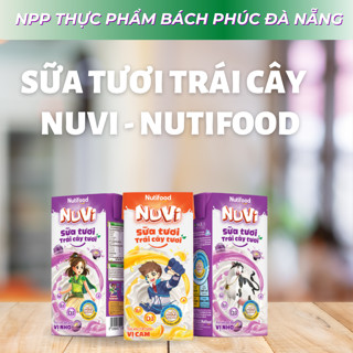 Sữa tươi trái cây tươi Nuvi Nutifood 180ml - sữa dinh dưỡng cho gia đình