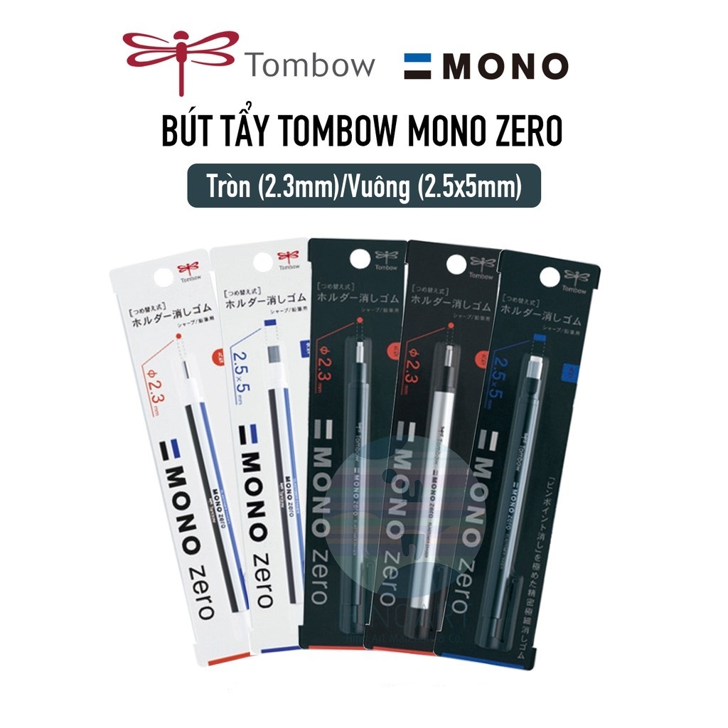 Bút tẩy TOMBOW Mono Zero - ngòi dẹt / tròn