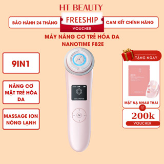 Máy nâng cơ mặt đẩy tinh chất trẻ hóa da Nanotime F82E, máy massage chăm sóc da bằng sóng RF Photon