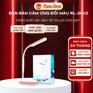 Đèn học rạng đông rd-rl-20.v2 6w / 8w, đổi 3 màu ánh sáng, tăng giảm độ sáng, chống cận thị, để bàn học/ bàn làm việc