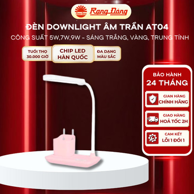 Đèn học Rạng Đông RD-RL-45 6W / 8W, đổi 3 màu ánh sáng, tăng giảm độ sáng, chống cận thị, để bàn học/ bàn làm việc