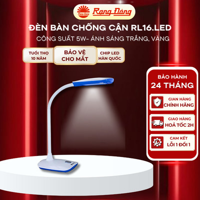 Đèn học Rạng Đông RD-RL-16 5W, ánh sáng thư giãn, chống cận thị, để bàn học/ bàn làm việc