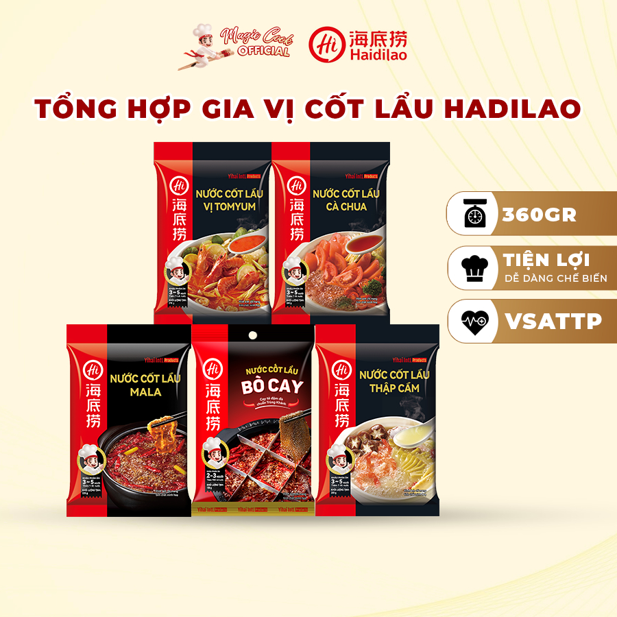 Cốt Gia Vị Lẩu Haidilao Hotpot Đủ Vị Đậm Đà Chính Hãng Magic Cook Official