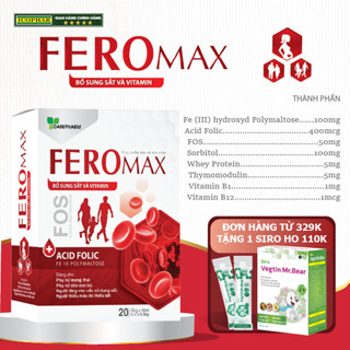 [ỐNG] FEROMAX - Bổ sung SẮT , VITAMIN - Cải thiện tình trang thiếu Máu do thiếu Sắt - Tăng miễn dịch, phát triển trí não