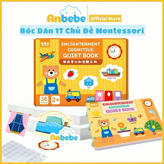  Học liệu bóc dán Montessori cho bé học liệu busy book bóc dán thông minh 17 chủ đề Sách bóc dán tiếng Anh 