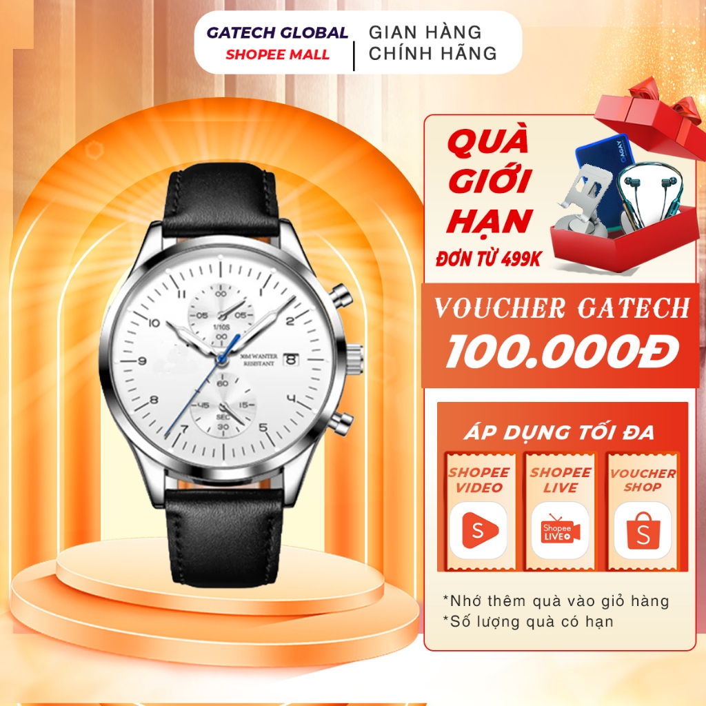 Đồng hồ nam chính hãng GAGAY OLES 2880 Dây da có chức năng Lịch chống nước phát sáng GD851 | BigBuy360 - bigbuy360.vn