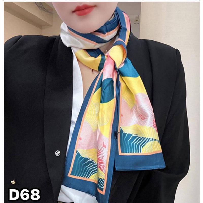 Khăn Lụa Khăn Turban Thắt Túi Thắt Nơ Khăn Lụa Chữ Nhật Hàng Cao Cấp