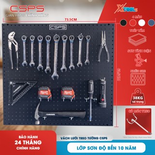 Vách lưới treo tường CSPS 74x69cm XANH bảng treo đồ Pegboard, tấm lưới kim loại treo tường, treo đồ nghề, sơn tĩnh điện
