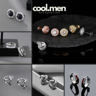 Khuyên Tai Nam TiTan Đính Đá Phong Cách HipHop Cá Tính - Bông Tai Unisex Bằng Thép Không Gi Thời Trang Coolmen