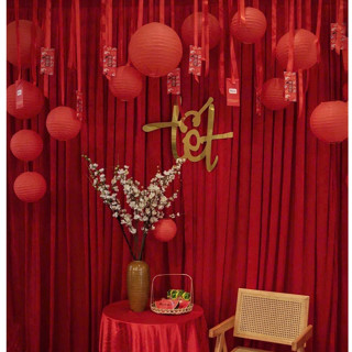 Tấm Phông Rèm Vải Nhung Đỏ Làm  Làm Phông Nền Backgroud Chụp Ảnh Trang Trí Tiệc Cưới, Tết ,Noel,Đám Hỏi, Sự Kiện Lễ Hội