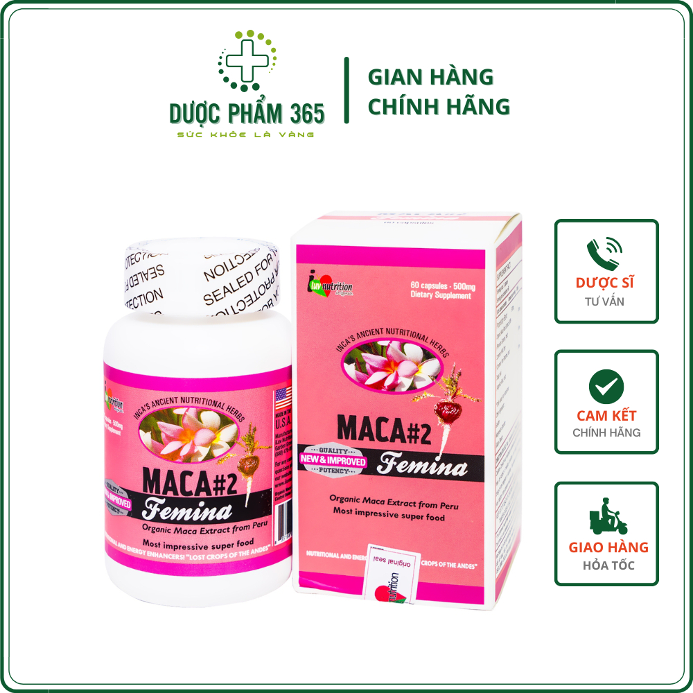 Maca 2 Femina - Hỗ trợ tăng cường nội tiết tố nữ