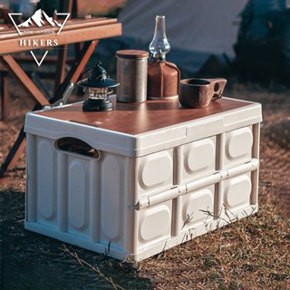  Bàn camping gấp gọn kết hợp hộp đựng đồ đa năng bằng nhựa Khả năng chịu tải mạnh mẽ Thùng trữ đồ 