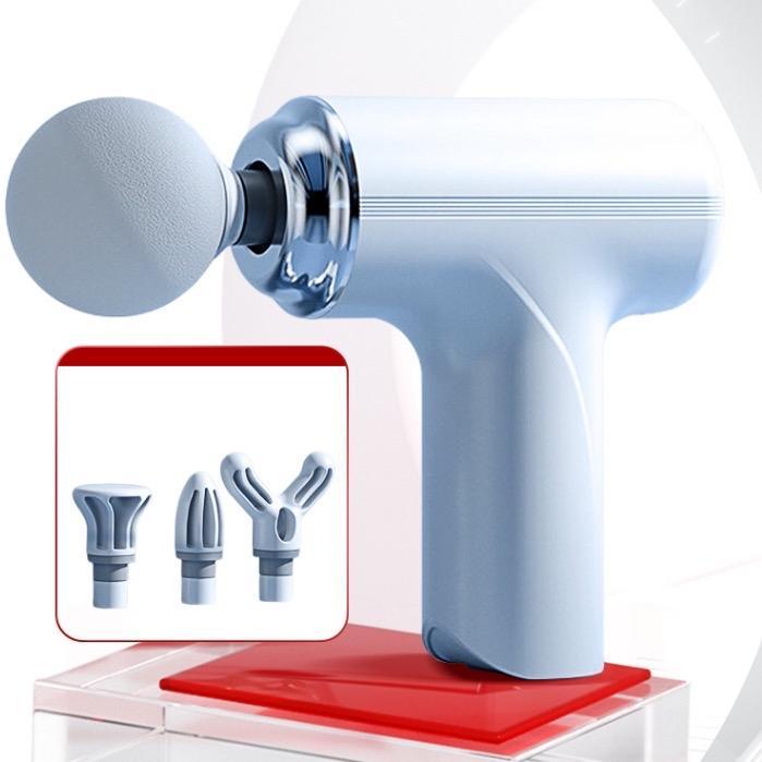 Máy Massage Cầm Tay Mini Cao Cấp Công Nghệ Cảm Biến Lực Với 4 Đầu Và 6 Chế Độ