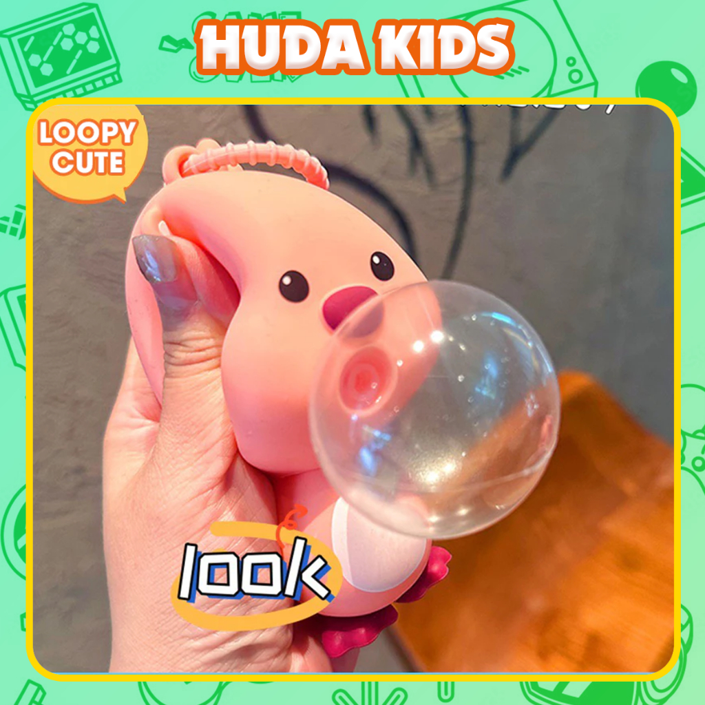 Đồ chơi Squishy Mochi bóp xả stress siêu mềm cute vô tri giải trí nhân vật Loopy hải ly HUDA KID .